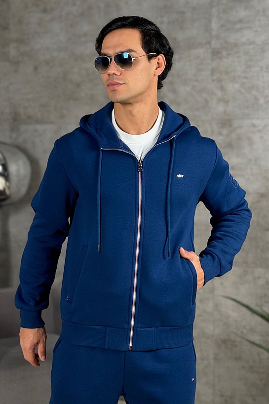 Утеплённый костюм на флисе Paul & Shark синего цвета