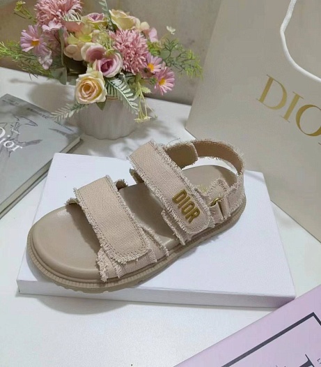 Женские сандалии Dior Dioract бежевого цвета   