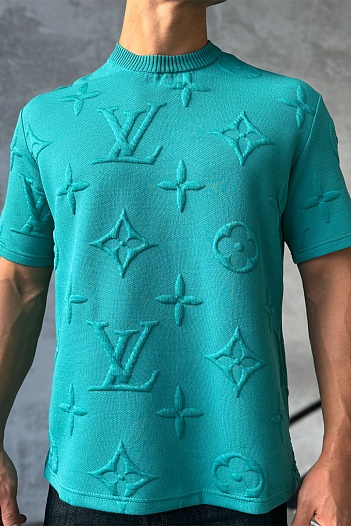 Оверсайз футболка Louis Vuitton Embossed Monogram - Green   