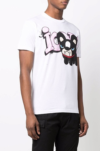 Мужская футболка Dsquared2 "ICON" - White   
