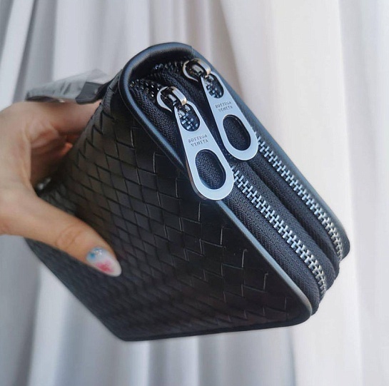 Кожаное портмоне Bottega Veneta 22x12.5 см