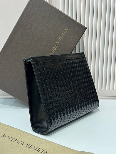 Кожаный клатч Bottega Veneta Intreccio premium 26x20x6.5 см   