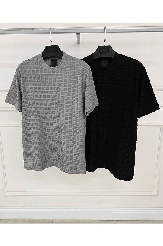 Футболка серого цвета Givenchy 4G Terry