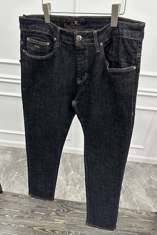 Джинсы тёмно-синего цвета Loro Piana regular fit