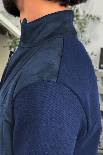 Мужская куртка Loro Piana синего цвета   