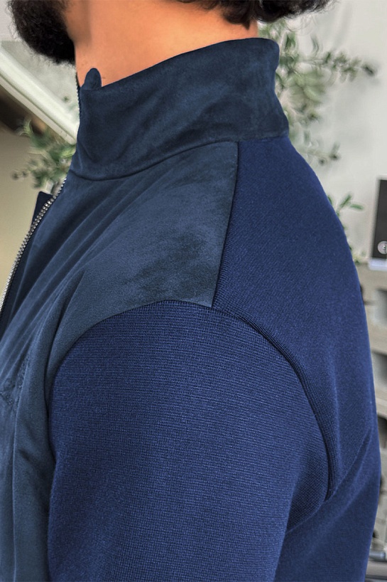 Мужская куртка Loro Piana синего цвета