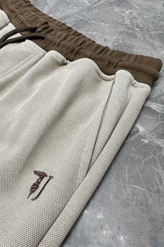 Мужские штаны Trussardi embroidered logo - Beige