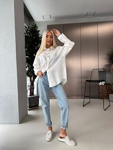 Женская белая рубашка Valentino premium   