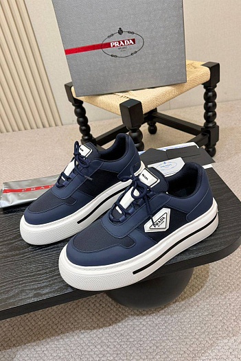 Комбинированные кроссовки Prada logo-plaque   