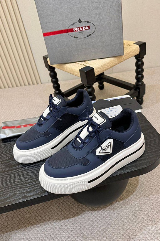 Комбинированные кроссовки Prada logo-plaque