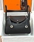 Женская кожаная сумка Hermes Lindy Premium 26x18x13 см - Black