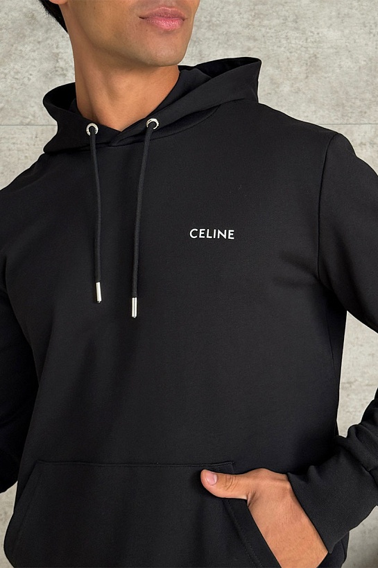 Мужское худи Celine чёрного цвета