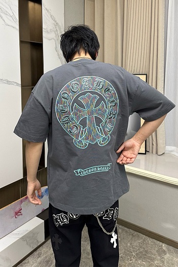 Серая оверсайз футболка Gothic logo   