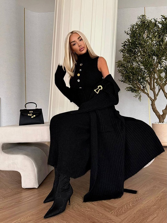 Женский костюм двойка Schiaparelli Premium - Black