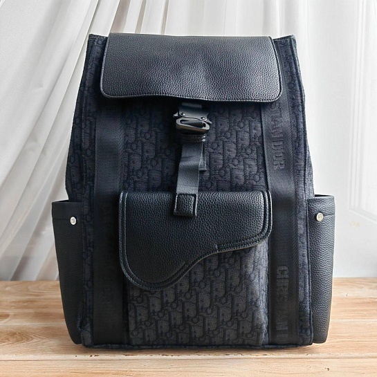 Рюкзак Dior Oblique Jacquard 42x30 см - Black