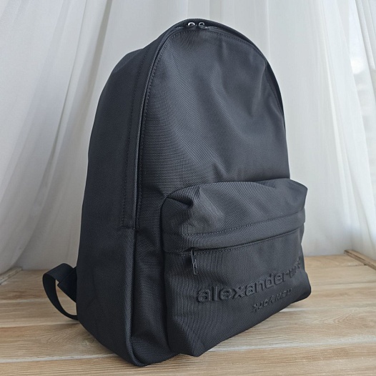 Чёрный текстильный рюкзак Alexander Wang 41x32 см   