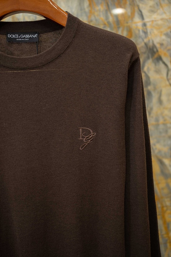 Мужской коричневый джемпер Dolce & Gabbana premium