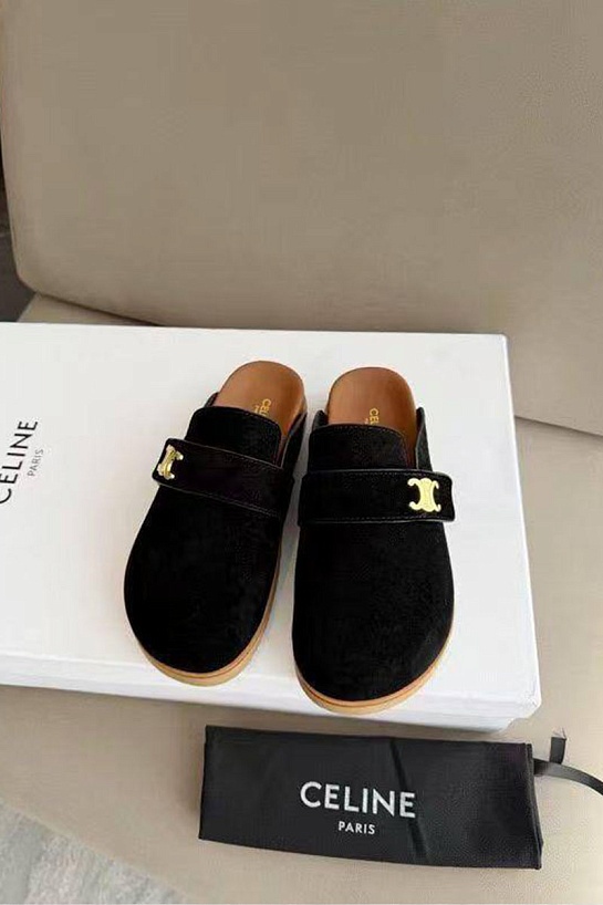 Женские замшевые мюли Celine