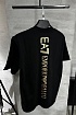 Мужская чёрная футболка Emporio Armani 7 logo-print