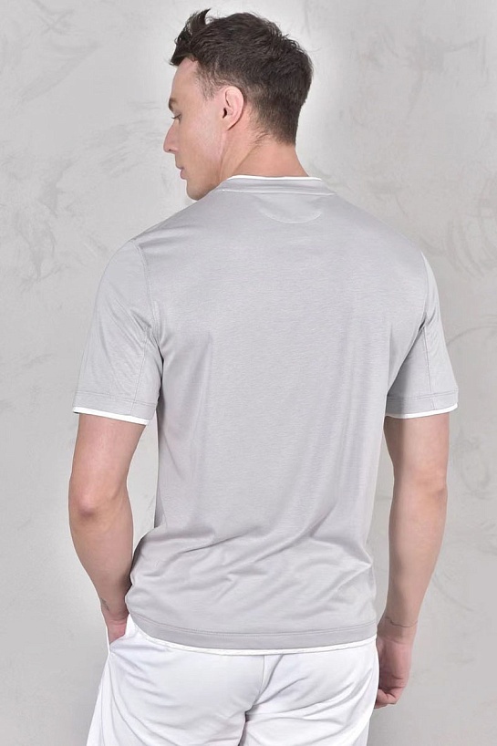 Футболка Brunello Cucinelli Premium layered-effect - Light Grey