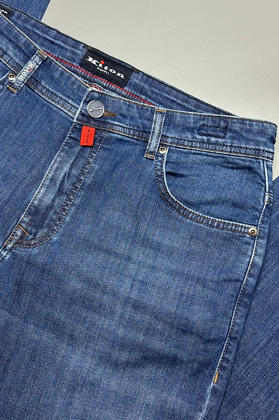 Мужские синие джинсы Kiton premium