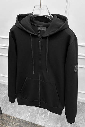 Мужская кофта на молнии Canada Goose чёрного цвета   