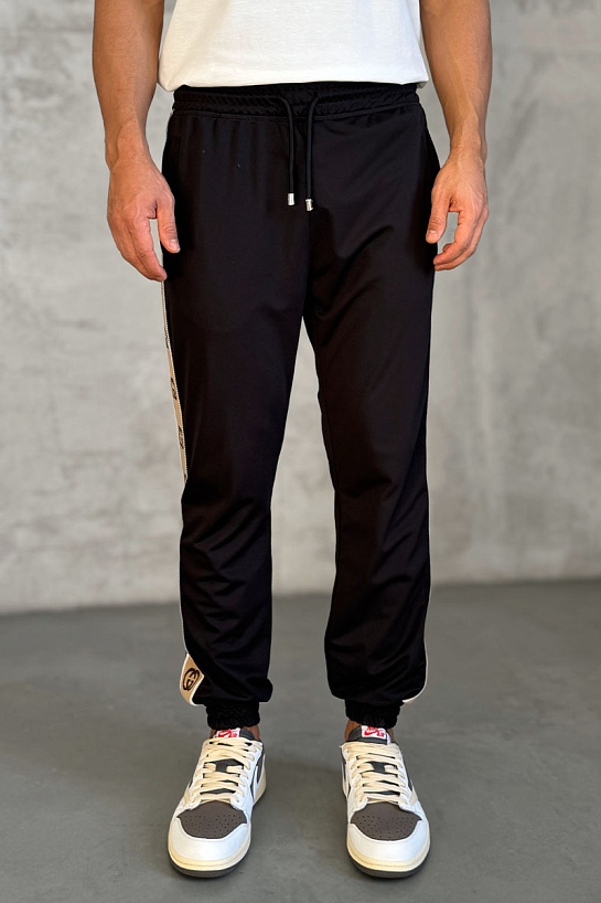 Мужские штаны Gucci Technical taped logo - Black