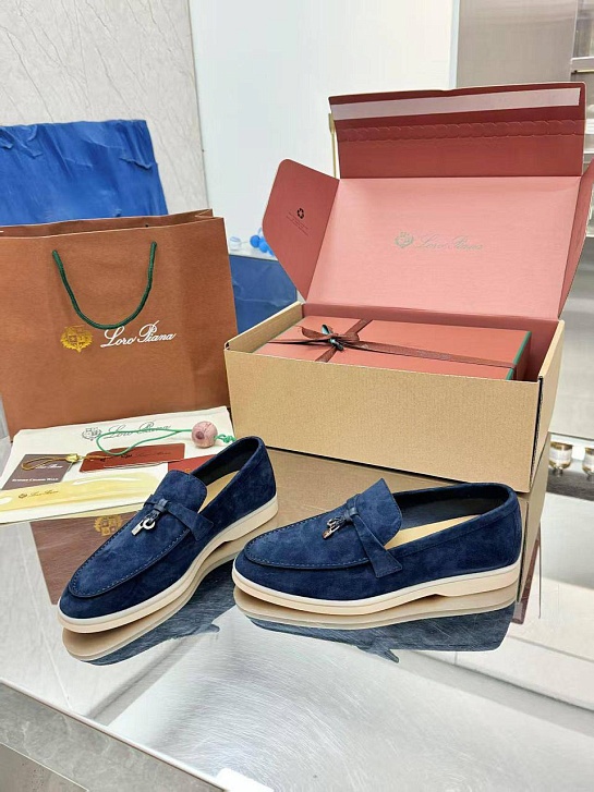 Женские замшевые лоферы Loro Piana Summer Charms Walk premium