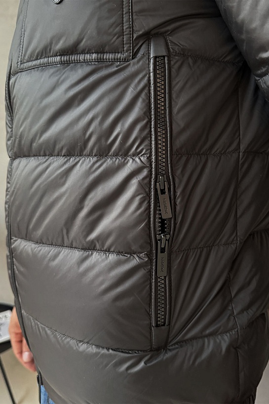 Мужской пуховик Prada logo-plaque - Black