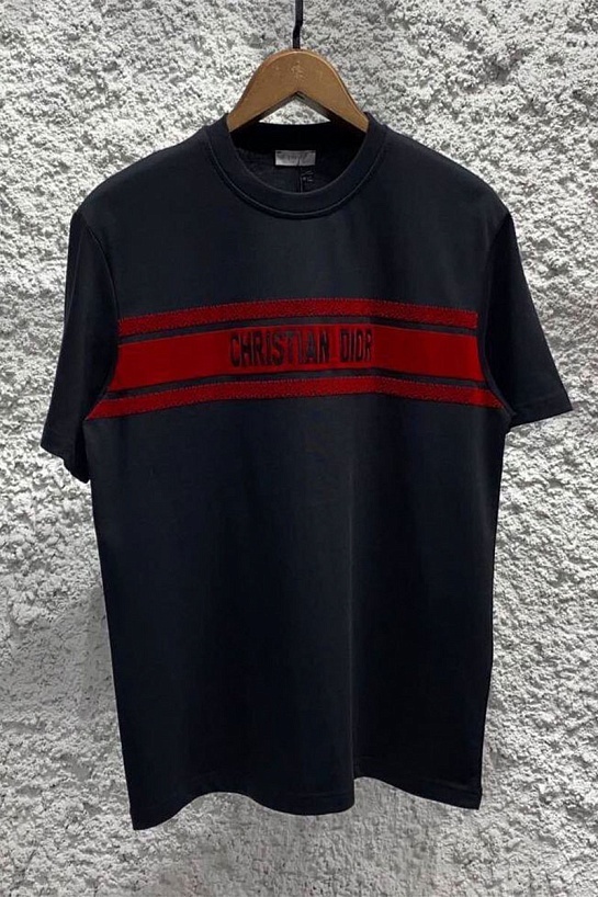 Чёрная оверсайз футболка Dior