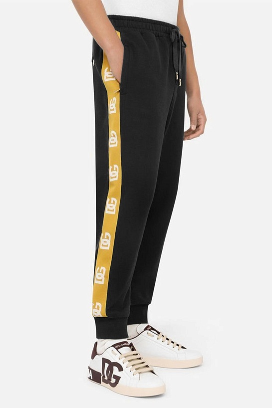 Чёрные штаны Dolce&Gabbana DG logo bands