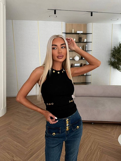 Женская майка Schiaparelli premium - Black   