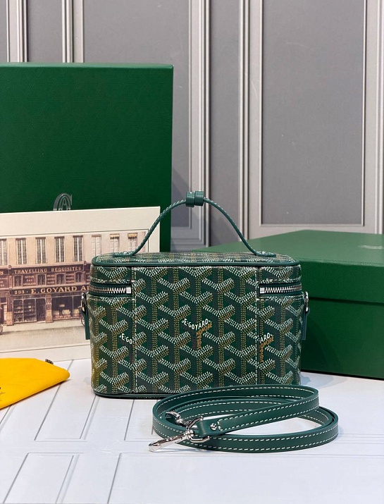 Кожаная сумка Goyard Muse Mini Vanity ​premium 16,5x10,5x8 см