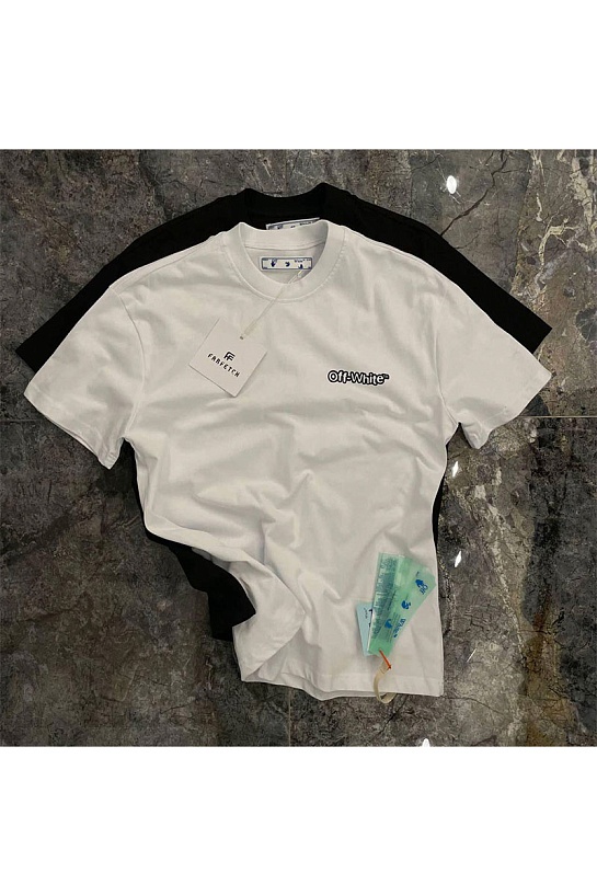 Белая оверсайз футболка Off-White