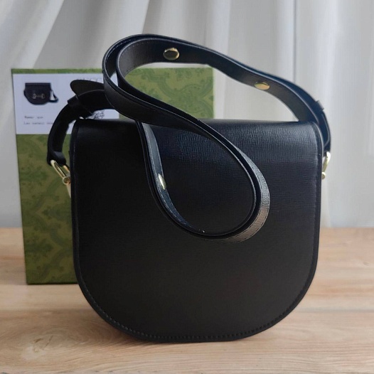 Женская сумка Gucci Horsebit 1955 mini 19x18 см - Black   