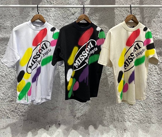 Чёрная оверсайз футболка Palm Angels x Missoni Sport Loose   