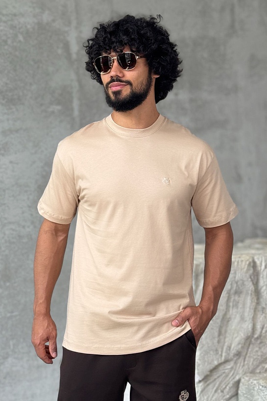 Мужская бежевая футболка Loro Piana