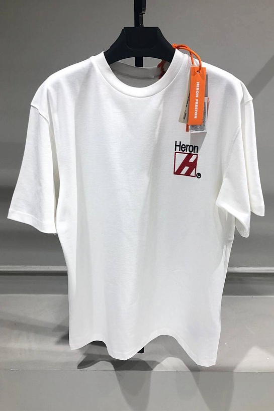 Белая оверсайз футболка Heron Preston Multi Censored logo-print