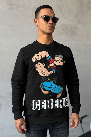 Свитшот чёрного цвета Iceberg Popeye   