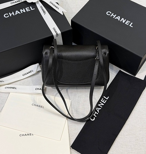 Кожаная сумка Chanel Flap premium 20x13x6 см   