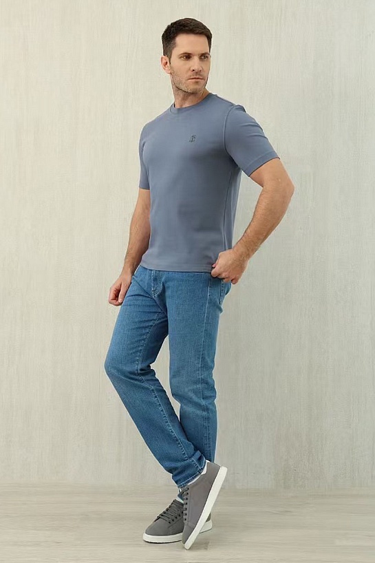 Мужская синяя футболка Brunello Cucinelli premium