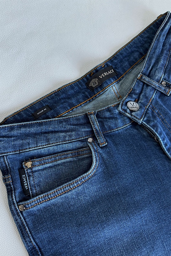 Мужские джинсы синего цвета Versace Jeans Couture