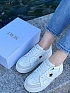 Женские кожаные кроссовки Dior Star - White / Black