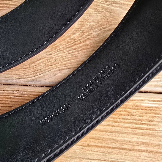 Кожаный чёрный ремень Bottega Veneta - длина 100 / 105 см