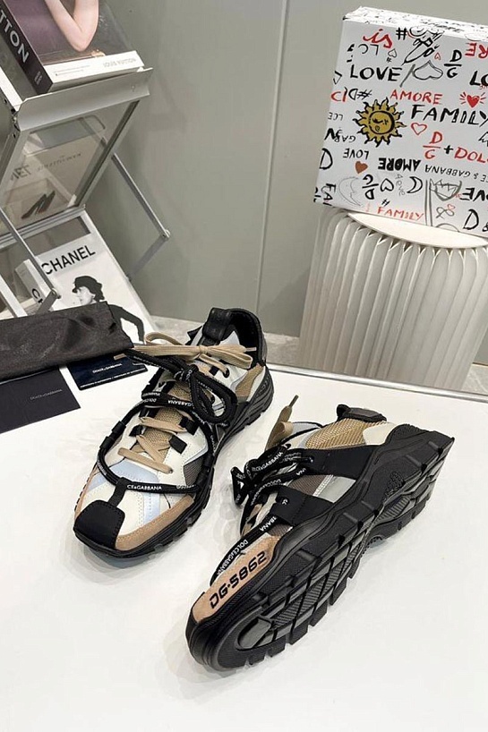 Комбинированные кроссовки Dolce & Gabbana Space - Beige