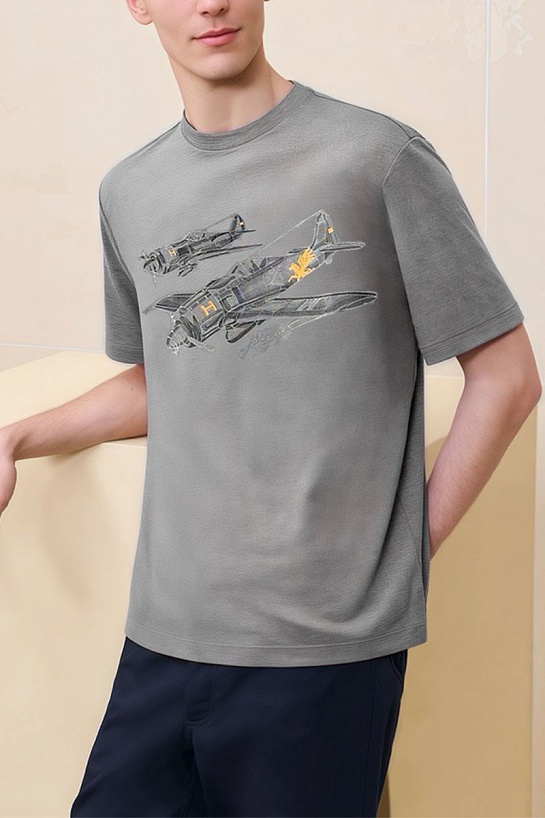 Мужская футболка Hermes Premium - Grey
