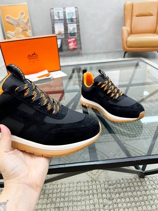 Мужские комбинированные кроссовки Hermes