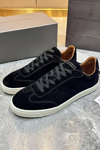 Мужские замшевые кроссовки Brunello Cucinelli   