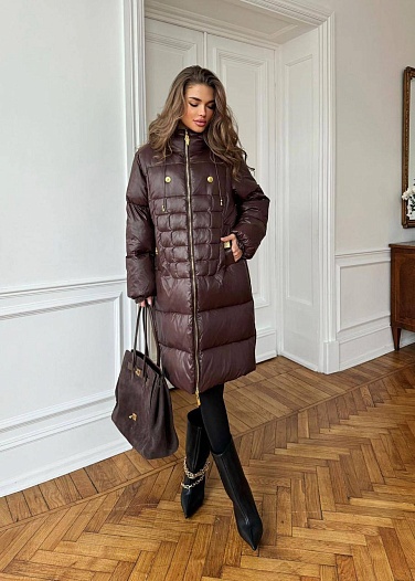 Женский пуховик Schiaparelli Premium - Brown   