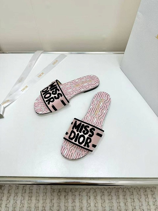 Женские шлёпанцы Dior Dway Premium - Pink